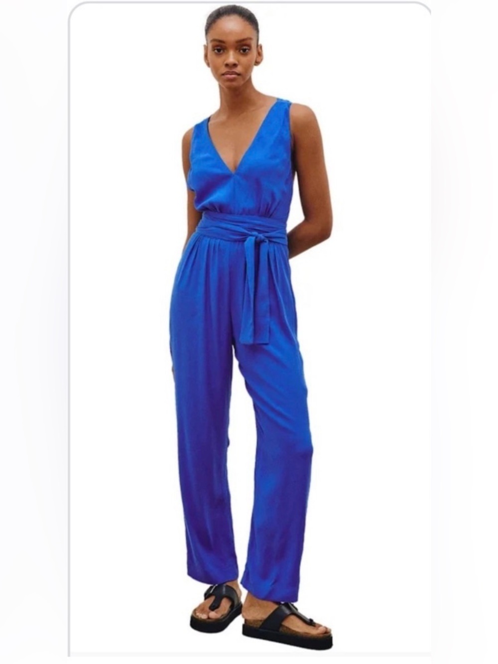 Vix Paula Hermanny- Hannah Royal Blue Jumpsuit - size 2 NWT